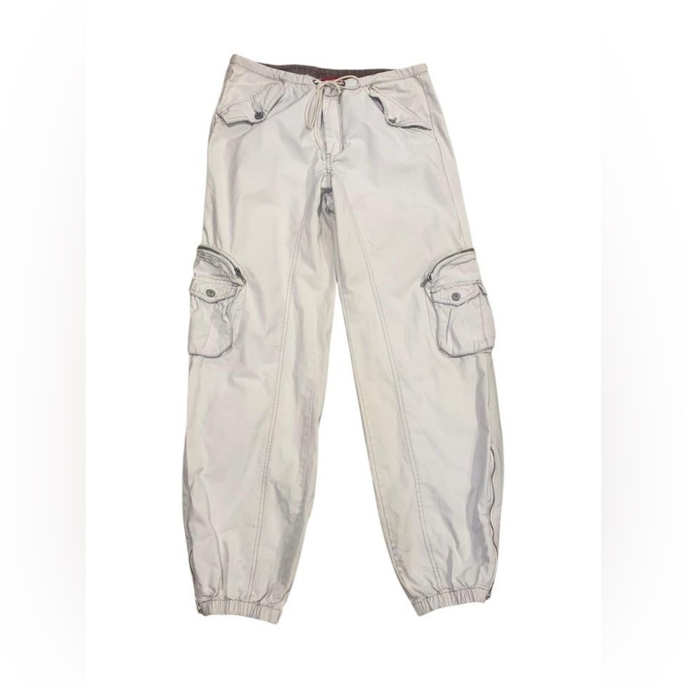 Vintage union bay beige cargo pants with drawstring waist